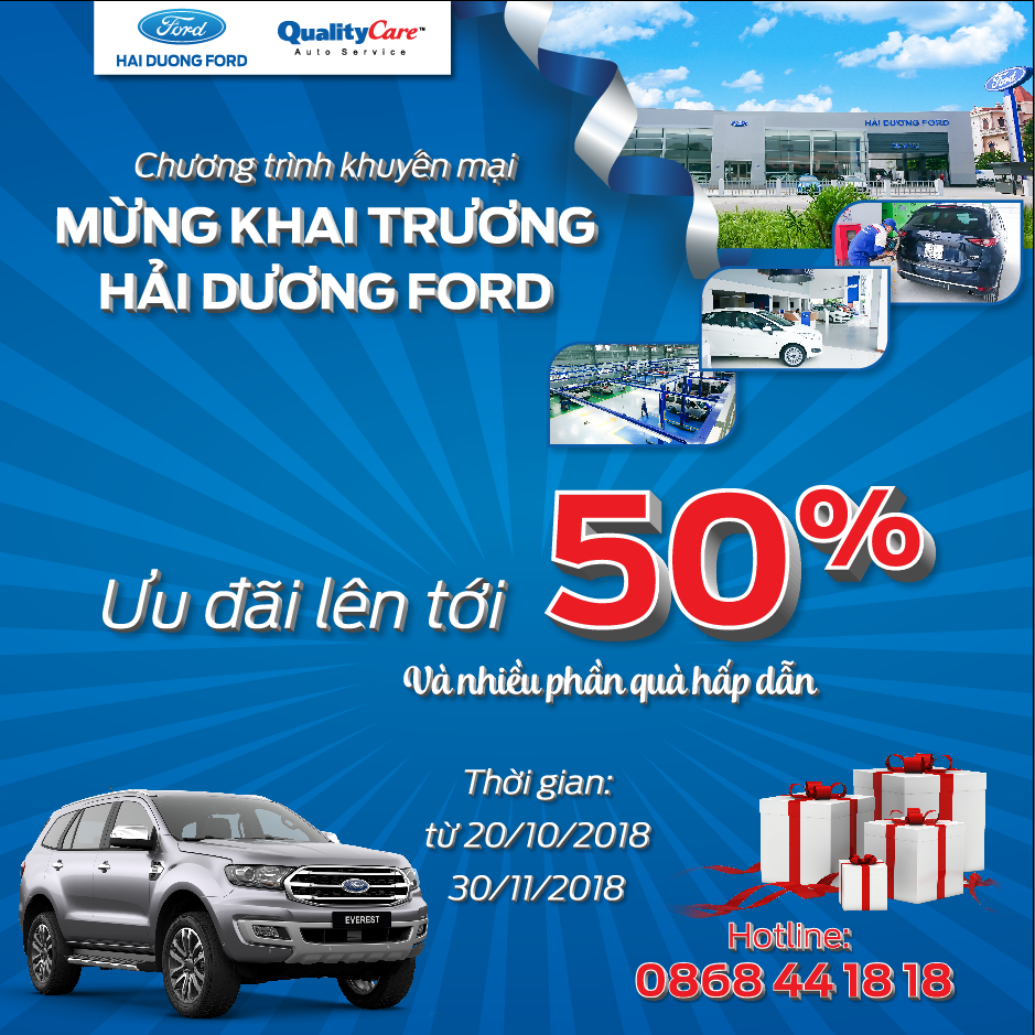 KHUYẾN MẠI LỚN- MỪNG NGÀY KHAI TRƯƠNG HẢI DƯƠNG FORD