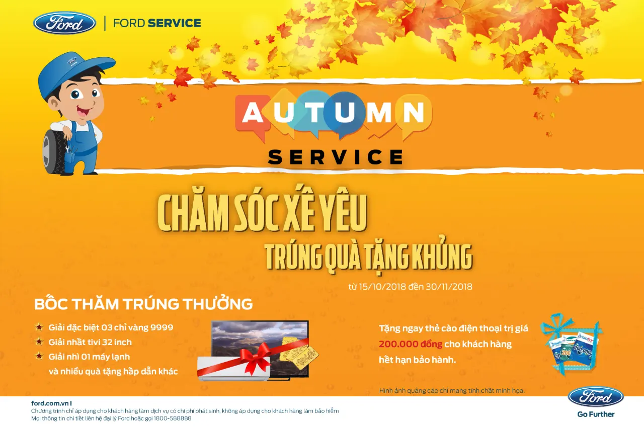 Làm Dịch vụ, Trúng vàng 9999 với chương trình Autumn Service
