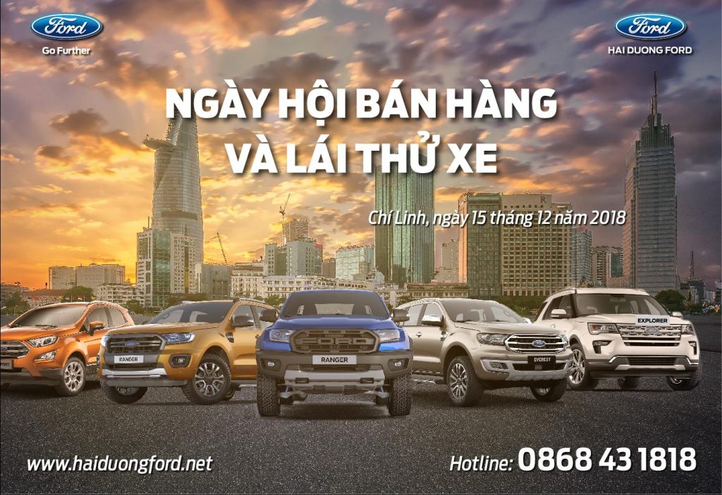 NGÀY HỘI BÁN HÀNG VÀ LÁI THỬ XE FORD TẠI CHÍ LINH – HẢI DƯƠNG