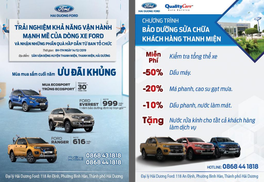 LÁI THỬ XE FORD VÀ SỬA CHỮA LƯU ĐỘNG