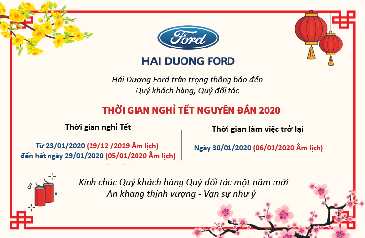 THÔNG BÁO LỊCH NGHỈ TẾT NGUYÊN ĐÁN 2020