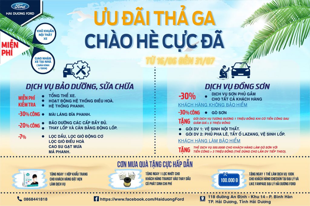 HẢI DƯƠNG FORD RỘN RÀNG ƯU ĐÃI CHÀO HÈ (16/06/2021- 31/07/2021)