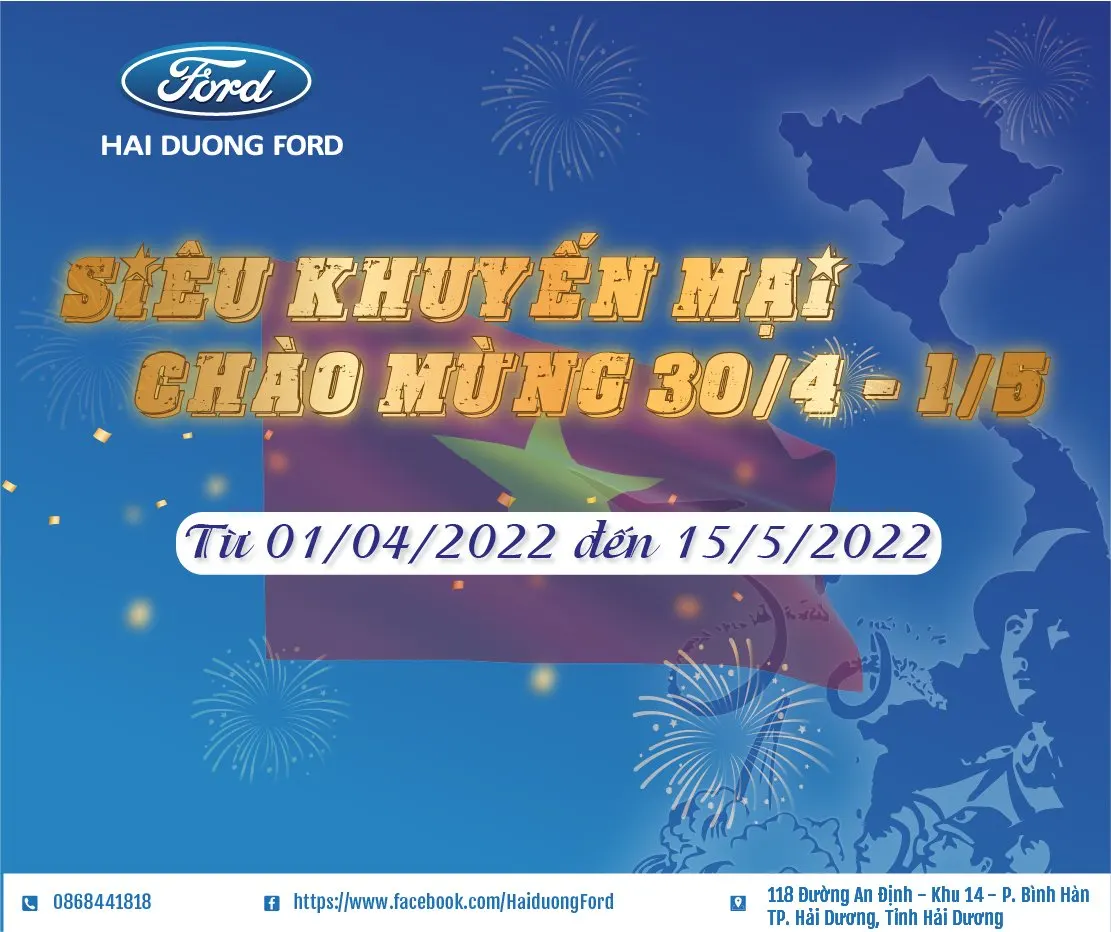 HẢI DƯƠNG FORD RỘN RÀNG ƯU ĐÃI CHÀO MỪNG 30/04 – 01/05