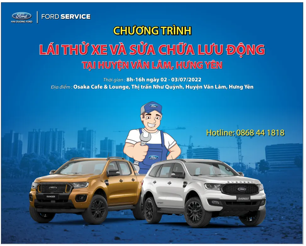 LÁI THỬ XE VÀ SỬA CHỮA LƯU ĐỘNG TẠI HUYỆN VĂN LÂM, HƯNG YÊN