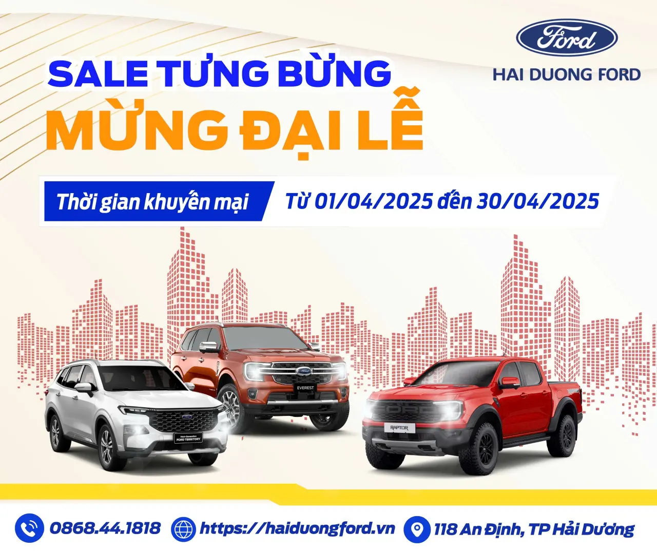 ƯU ĐÃI DỊCH VỤ THÁNG 4 | HẢI DƯƠNG FORD