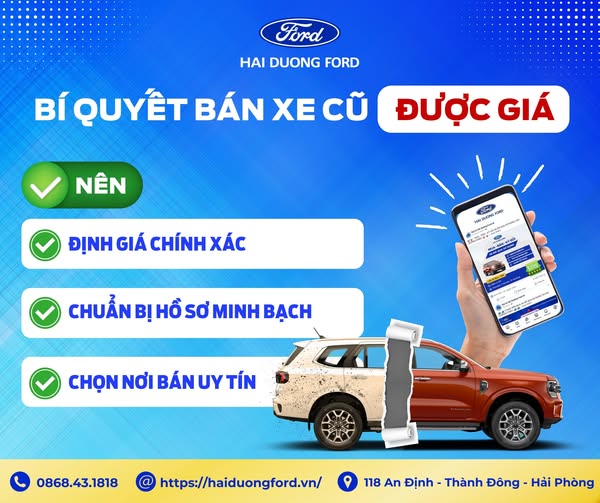 BÍ QUYẾT BÁN XE CŨ ĐƯỢC GIÁ