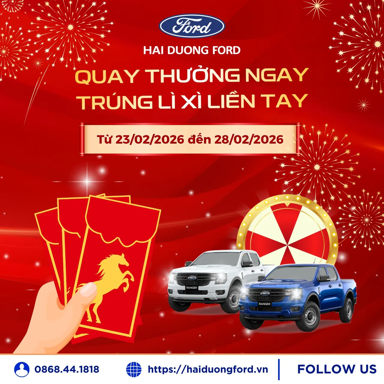 QUAY THƯỞNG NGAY – TRÚNG LÌ XÌ LIỀN TAY