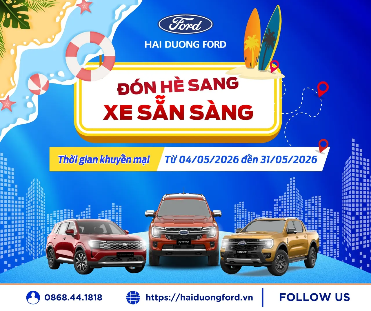 ĐÓN HÈ SANG – XE SẴN SÀNG