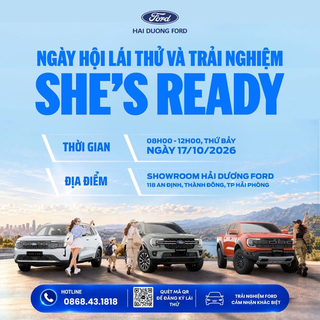 SHE’S READY: BẬT MỞ HÀNH TRÌNH SẴN SÀNG TỎA SÁNG CÙNG FORD